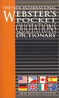 WEBSTERS POCKET QUOTATIONS DICTIONARY (NEW REVISED EDITION)